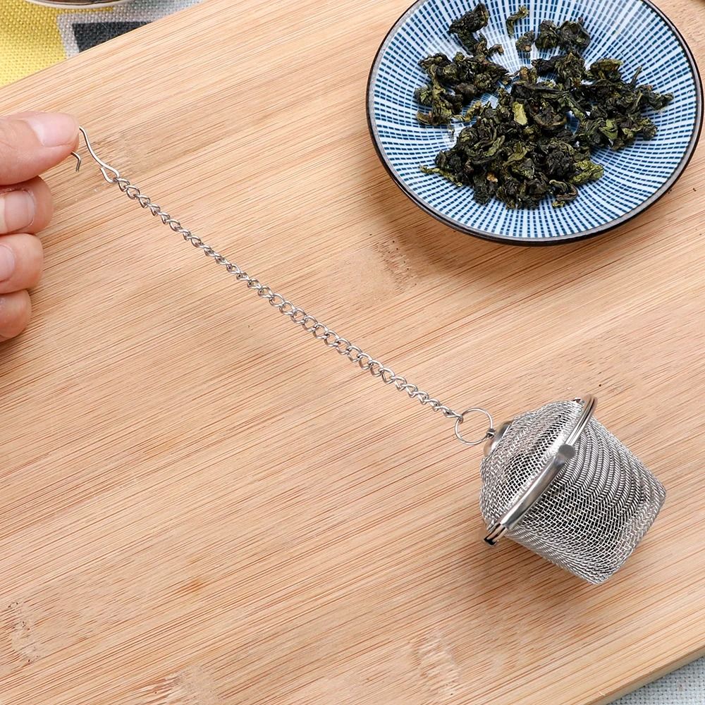 Stainless Steel Mesh Herbal Ball Reusable Tea Spice Strainer 4