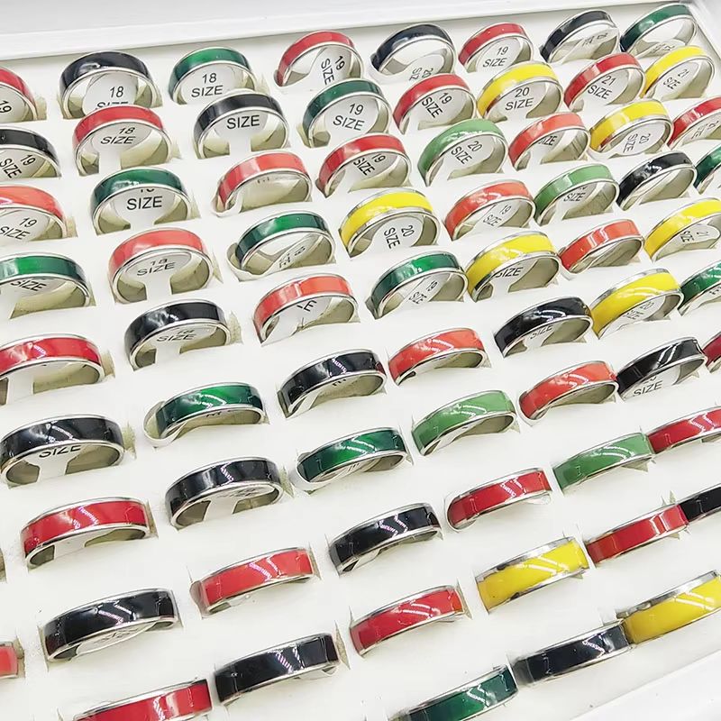 Mixed Style Stainless Steel Finger Rings Set 20 Pieces For Men And Women 9
