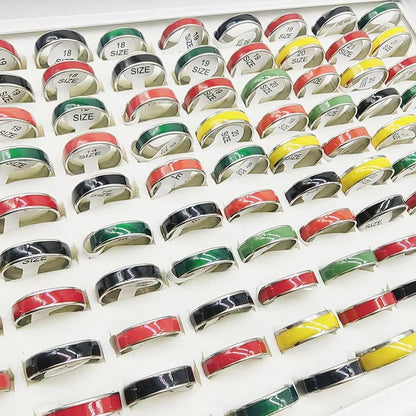 Mixed Style Stainless Steel Finger Rings Set 20 Pieces For Men And Women 9