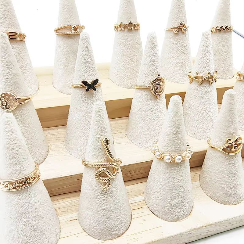 Mix Style Pearl Silver Color Rings Set 30 Pieces For Girls 5