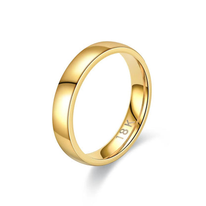Gold Plated Simple Couple Wedding Engagement Ring 6