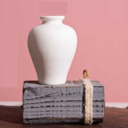 Flower Ornaments Ceramic Small White Vase Flower Bottle Crafts Room Decoration Fragrance Bottle Cer