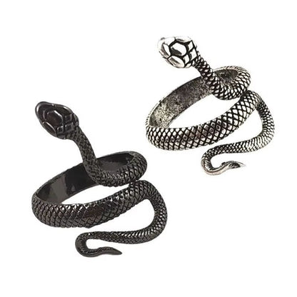 3pcs Snake Ring Set For Men And Women  Hip Hop Ring Gothic Rings In Retro Gun Black 1
