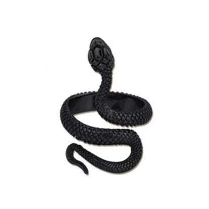 3pcs Snake Ring Set For Men And Women  Hip Hop Ring Gothic Rings In Retro Gun Black 7