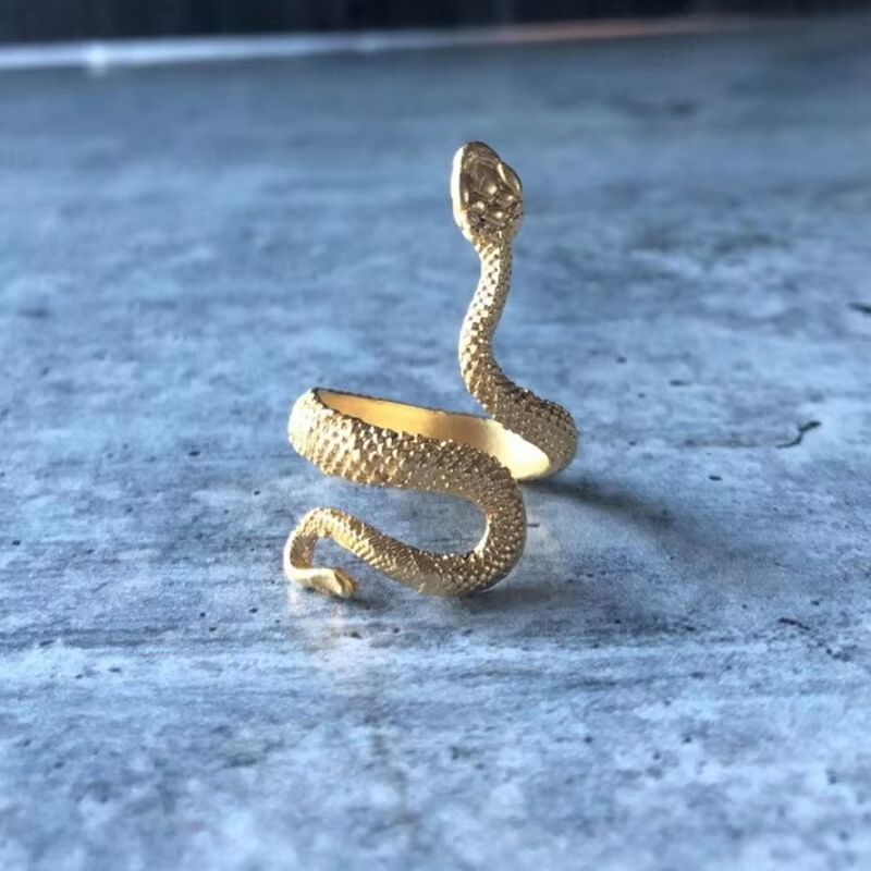 3pcs Snake Ring Set For Men And Women  Hip Hop Ring Gothic Rings In Retro Gun Black 9