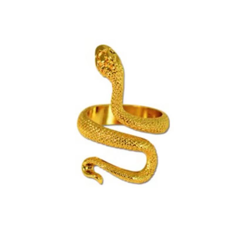 3pcs Snake Ring Set For Men And Women  Hip Hop Ring Gothic Rings In Retro Gun Black 10