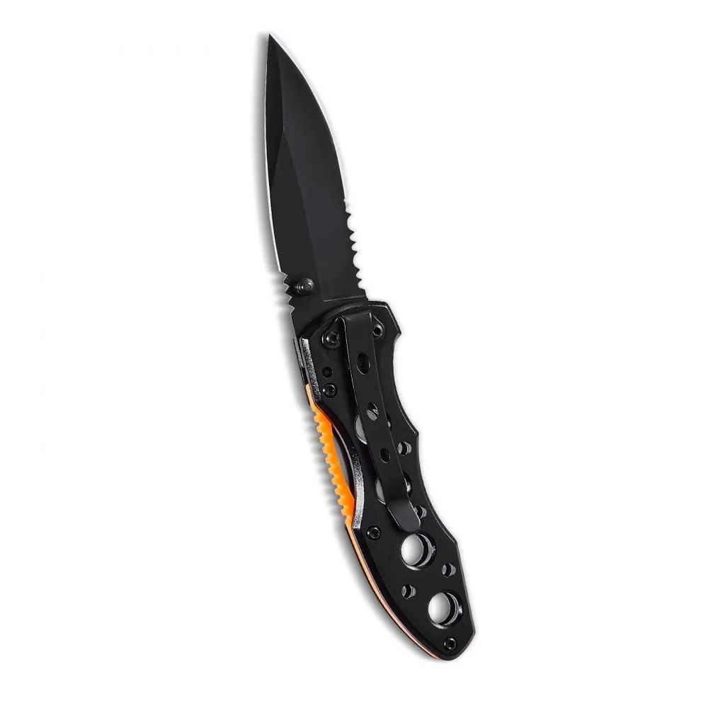 Folding Pocket Knife Blade Aluminum Handle Sharp EDC Camping Hiking Knife Lightweight Self Defense  8