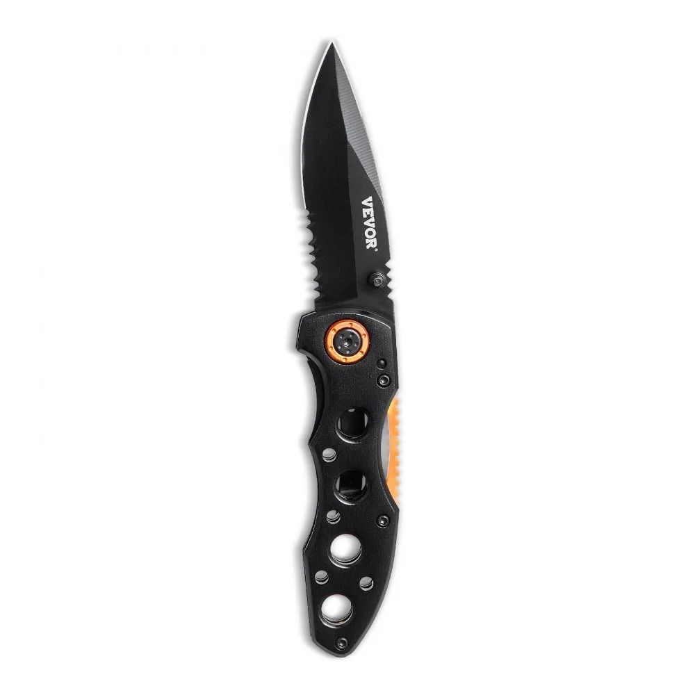 Folding Pocket Knife Blade Aluminum Handle Sharp EDC Camping Hiking Knife Lightweight Self Defense  9