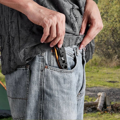 Folding Pocket Knife Blade Aluminum Handle Sharp EDC Camping Hiking Knife Lightweight Self Defense  5