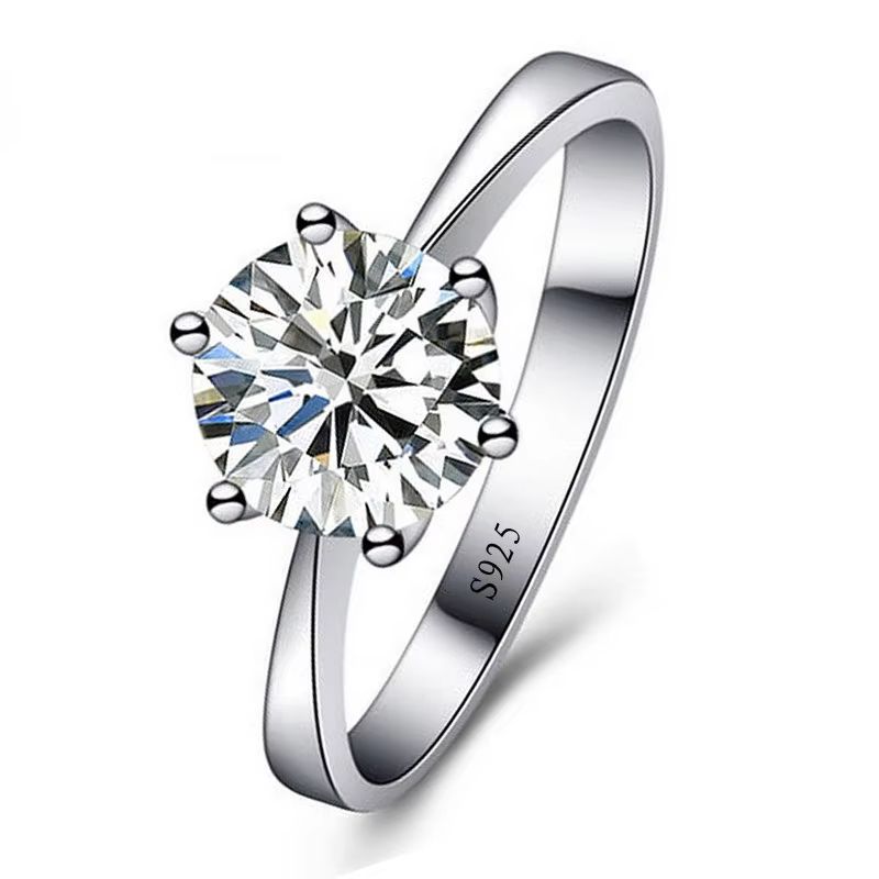 Elegant S925 Sterling Silver Engagement Ring with Austrian Crystal – Matching Wedding Band for Men and Women