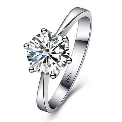 Elegant S925 Sterling Silver Engagement Ring with Austrian Crystal – Matching Wedding Band for Men and Women