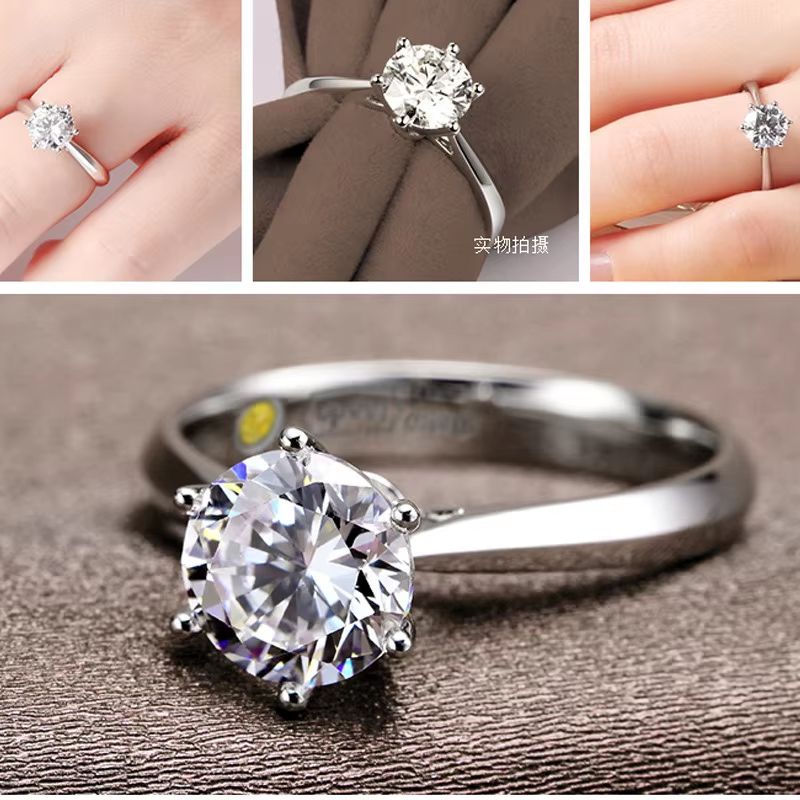 Elegant S925 Sterling Silver Engagement Ring With Austrian Crystal  Matching Wedding Band For Men A 3