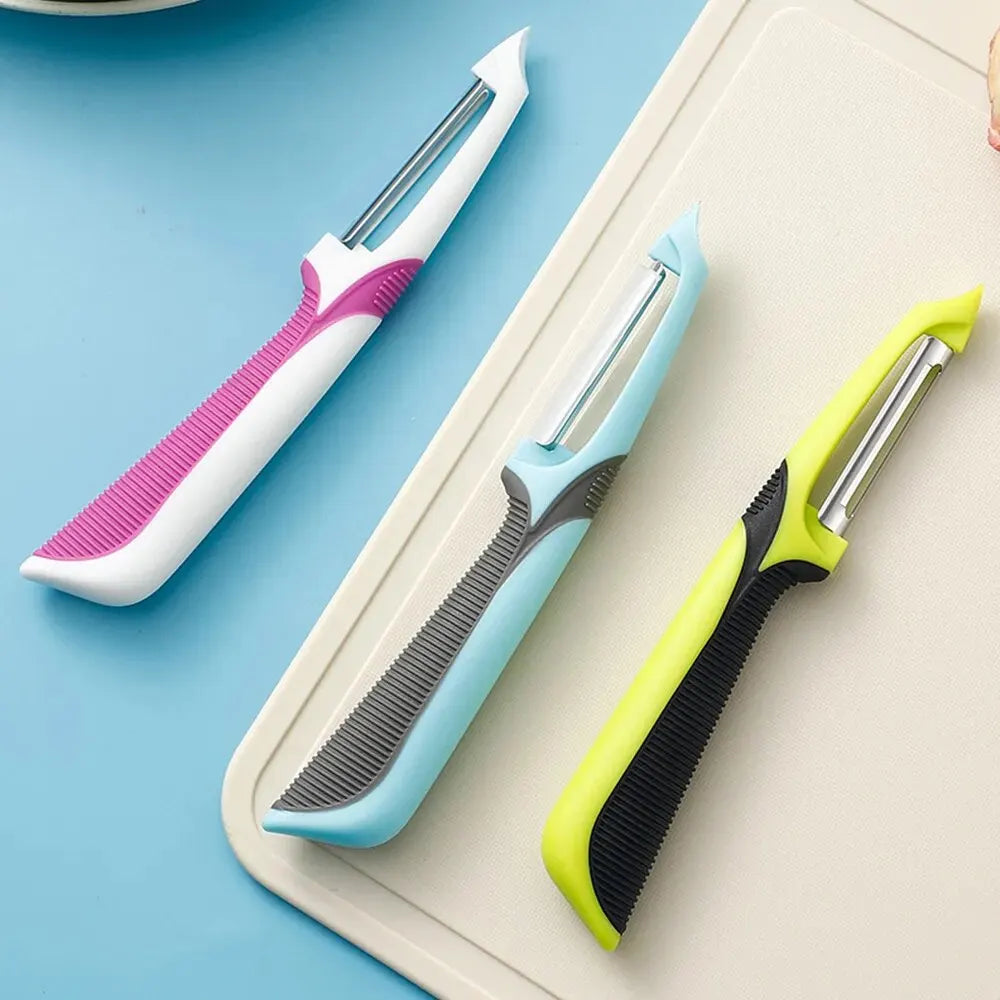 Stainless Steel Multi-Functional Vegetable & Fruit Peeler, Manual Fast Kitchen Tool for Efficient Processing