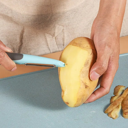 Stainless Steel Multi-Functional Vegetable & Fruit Peeler, Manual Fast Kitchen Tool for Efficient Processing