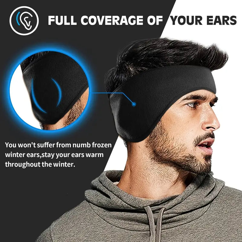 Warm Fleece Earmuffs Headband Soft Windproof Ear Warmer Unisex Outdoor Sports Headbands Ideal For S 1
