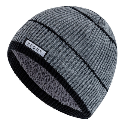 Winter Beanies for Men and Women, Unisex Warm Knitted Hat, Plush Fur Lined Streetwear Cap, Casual Designer Ski Hat