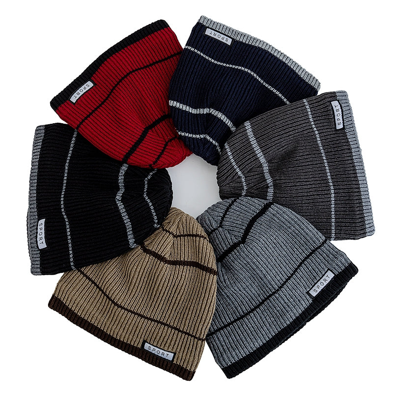 Winter Beanies for Men and Women, Unisex Warm Knitted Hat, Plush Fur Lined Streetwear Cap, Casual Designer Ski Hat