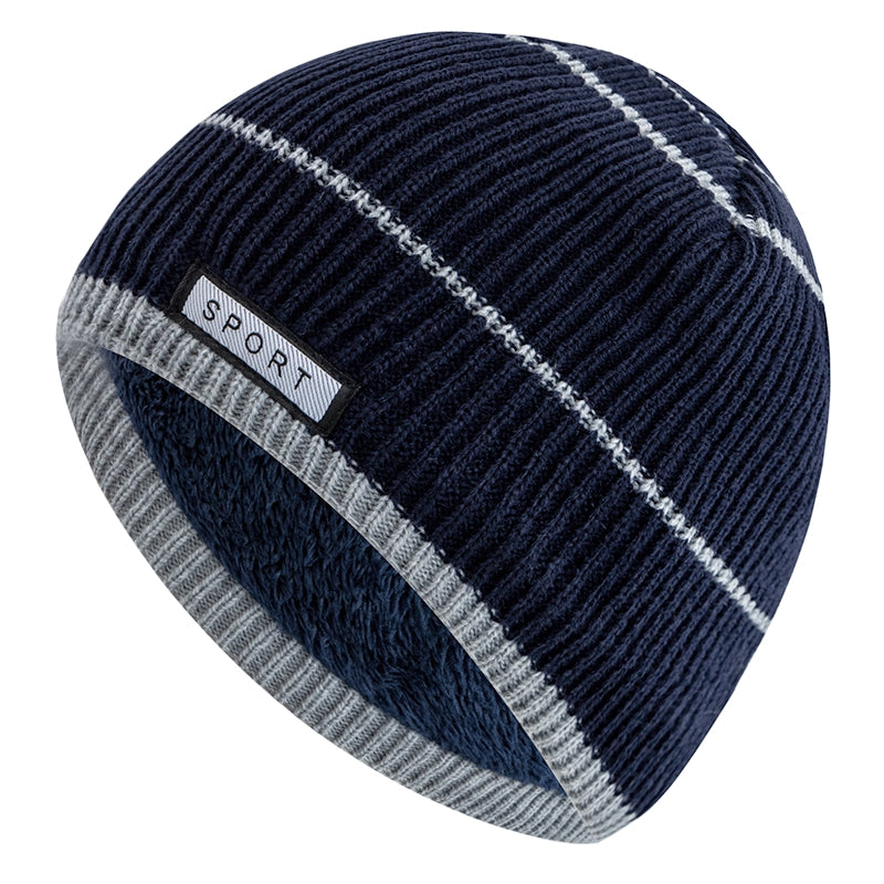 Winter Beanies for Men and Women, Unisex Warm Knitted Hat, Plush Fur Lined Streetwear Cap, Casual Designer Ski Hat