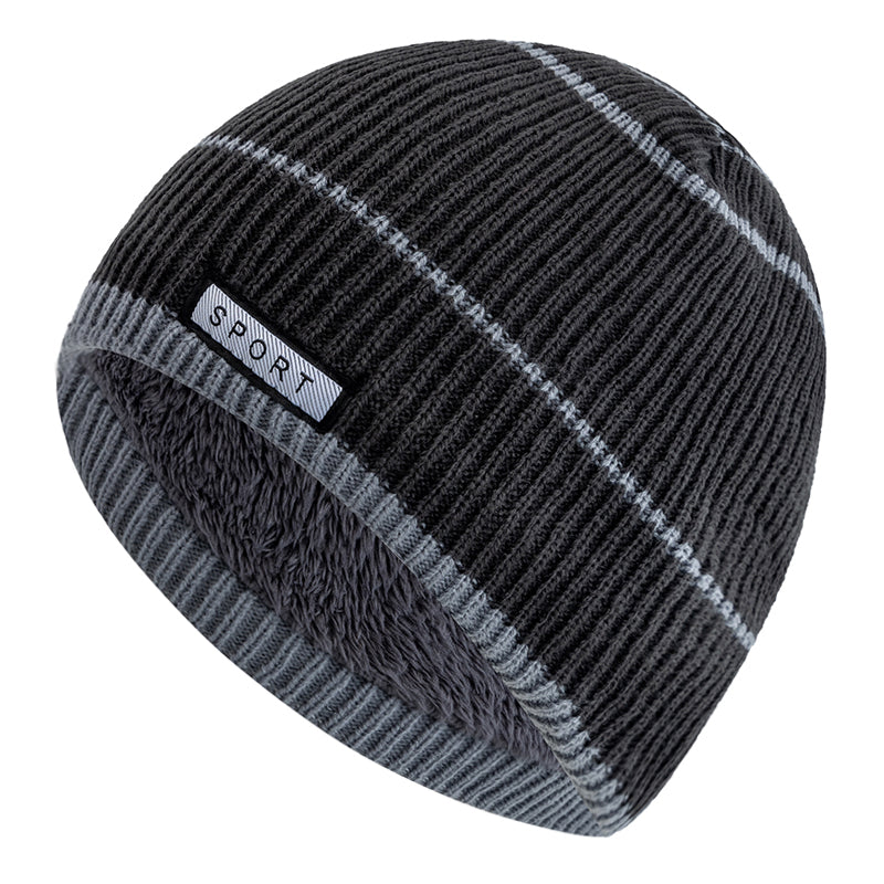 Winter Beanies for Men and Women, Unisex Warm Knitted Hat, Plush Fur Lined Streetwear Cap, Casual Designer Ski Hat