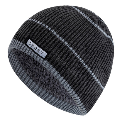 Winter Beanies for Men and Women, Unisex Warm Knitted Hat, Plush Fur Lined Streetwear Cap, Casual Designer Ski Hat