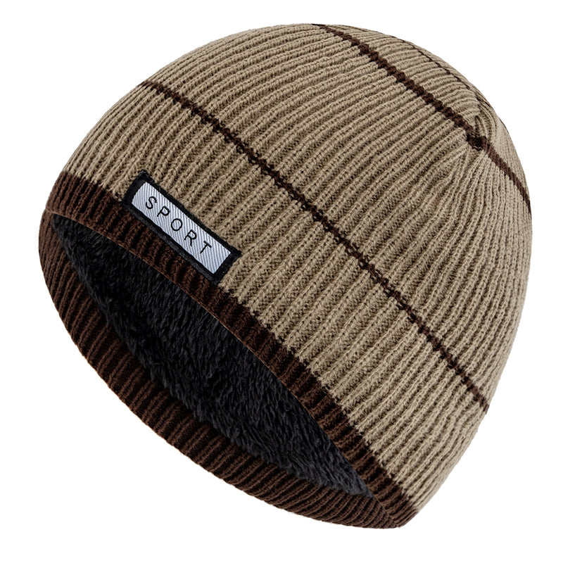 Winter Beanies for Men and Women, Unisex Warm Knitted Hat, Plush Fur Lined Streetwear Cap, Casual Designer Ski Hat