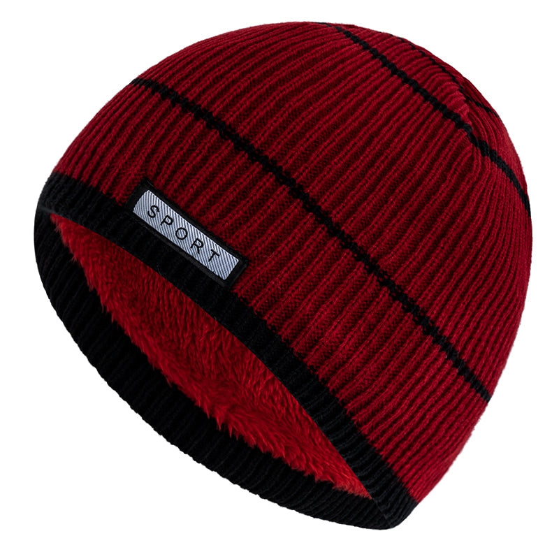 Winter Beanies for Men and Women, Unisex Warm Knitted Hat, Plush Fur Lined Streetwear Cap, Casual Designer Ski Hat