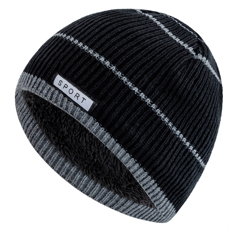 Winter Beanies for Men and Women, Unisex Warm Knitted Hat, Plush Fur Lined Streetwear Cap, Casual Designer Ski Hat