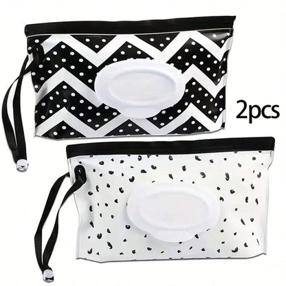 Baby Wipe Case, Reusable Wet Wipe Pouch, Travel Tissue Holder, Wet Wipes Storage Bag, Mask and Tissue Organiser