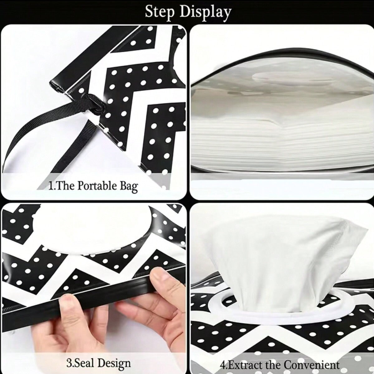 Baby Wipe Case Reusable Wet Wipe Pouch Travel Tissue Holder Wet Wipes Storage Bag Mask And Tissue O 4