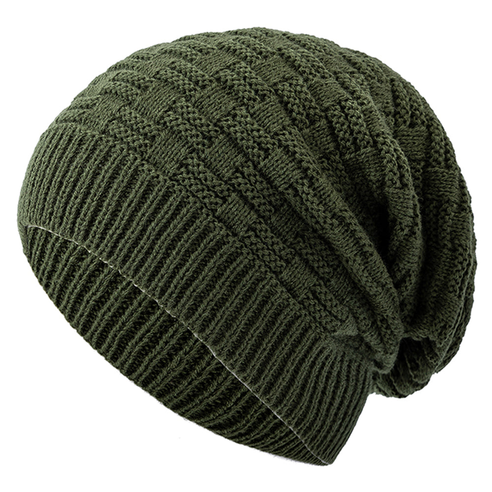 Long Size Knitted Cap New Unisex Winter Hat Solid Bonnet Cap For Men And Women Casual Beanies 5