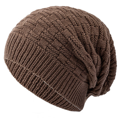 Long Size Knitted Cap New Unisex Winter Hat Solid Bonnet Cap For Men And Women Casual Beanies 6