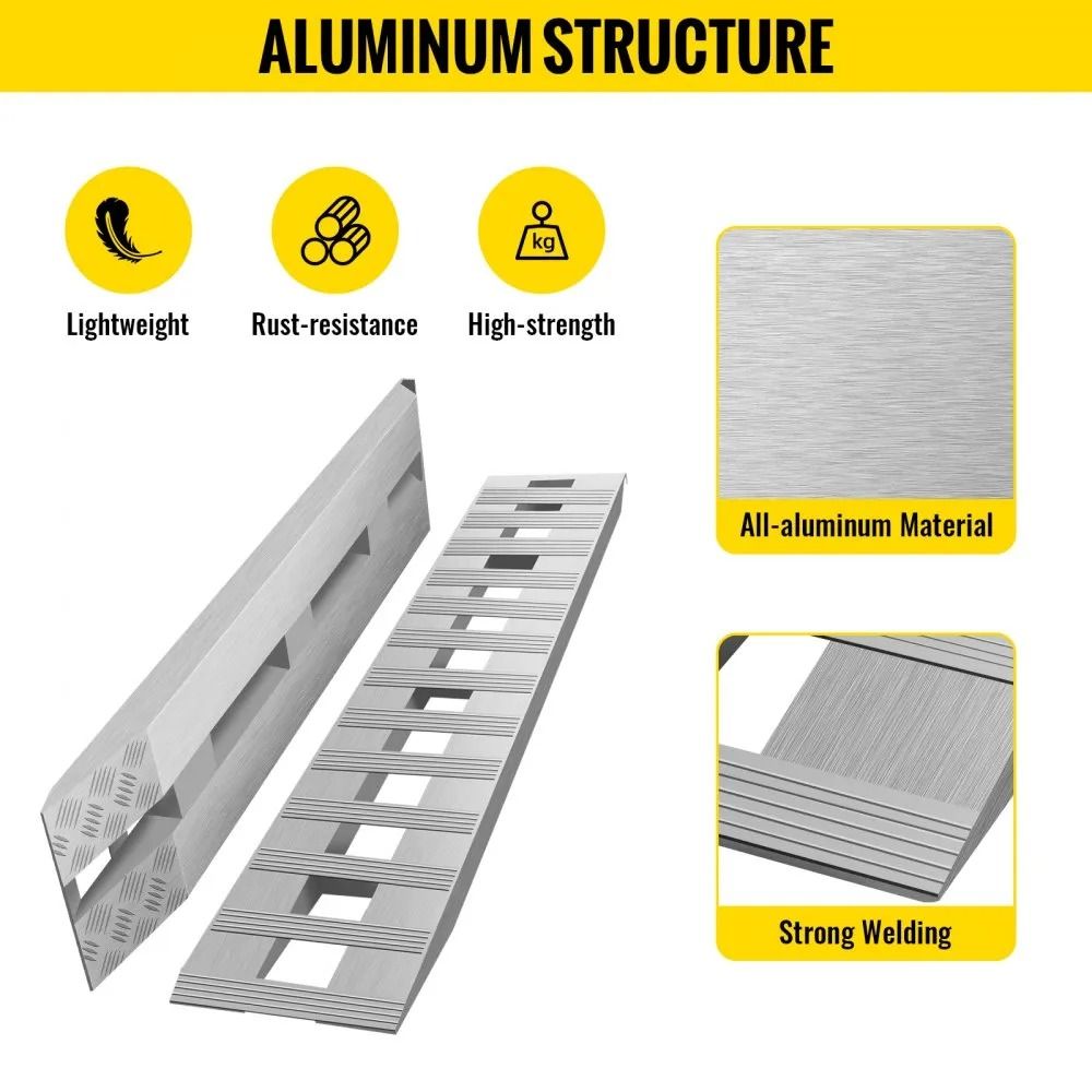 Aluminum Ramps Capacity Truck Loading Ramps Car Trailer ATV Ramps 5
