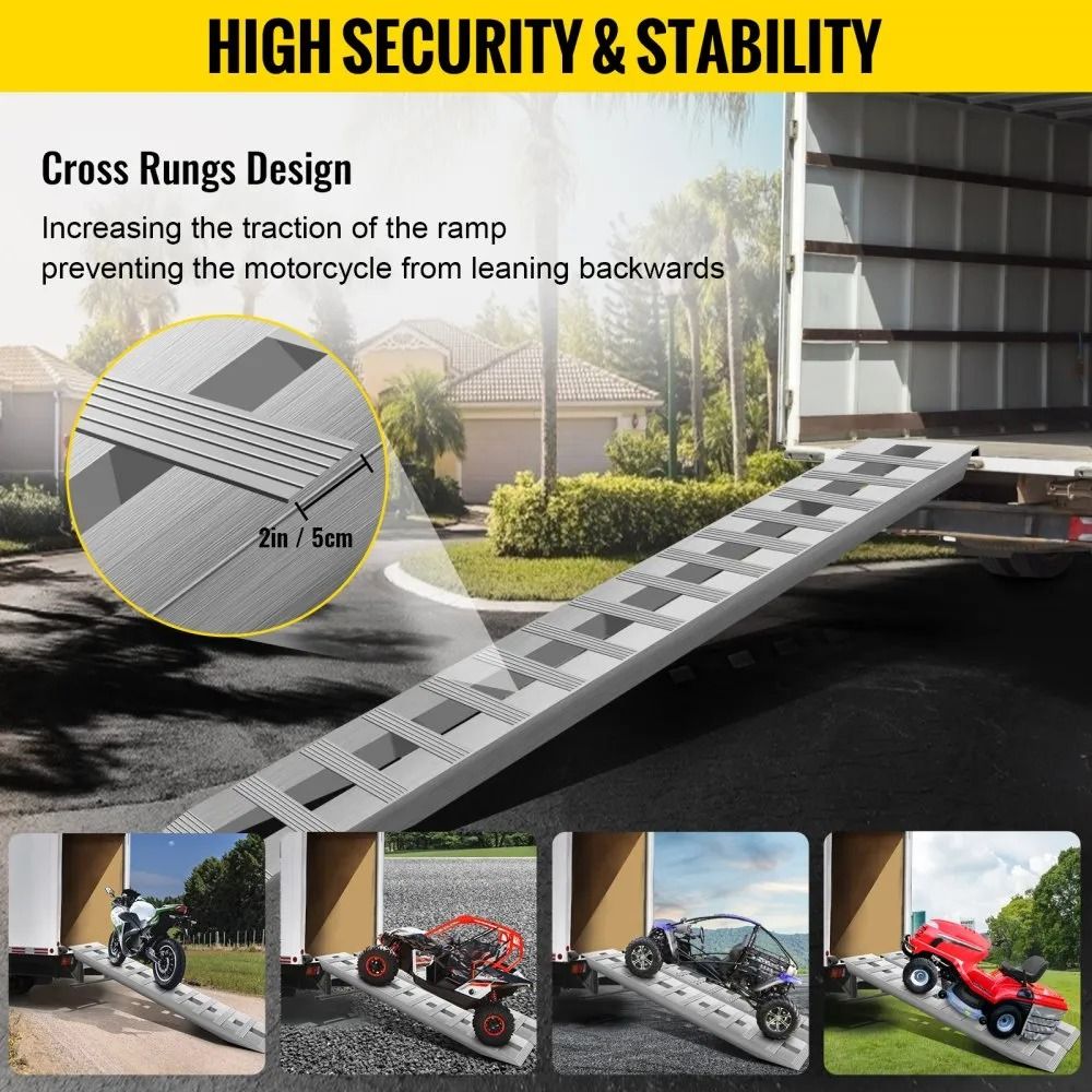 Aluminum Ramps Capacity Truck Loading Ramps Car Trailer ATV Ramps 1