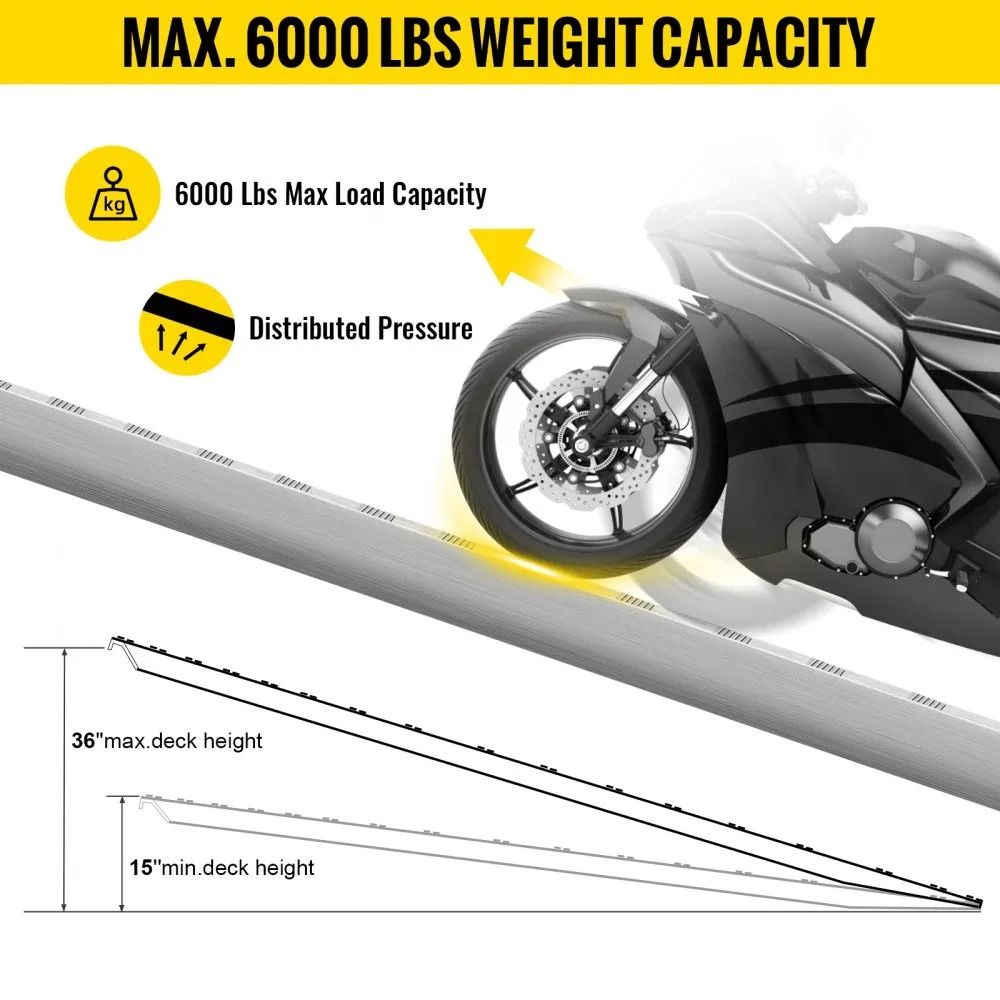 Aluminum Ramps Capacity Truck Loading Ramps Car Trailer ATV Ramps 4