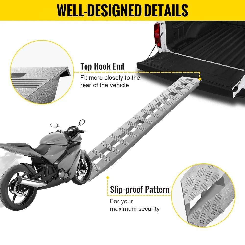 Aluminum Ramps Capacity Truck Loading Ramps Car Trailer ATV Ramps 3
