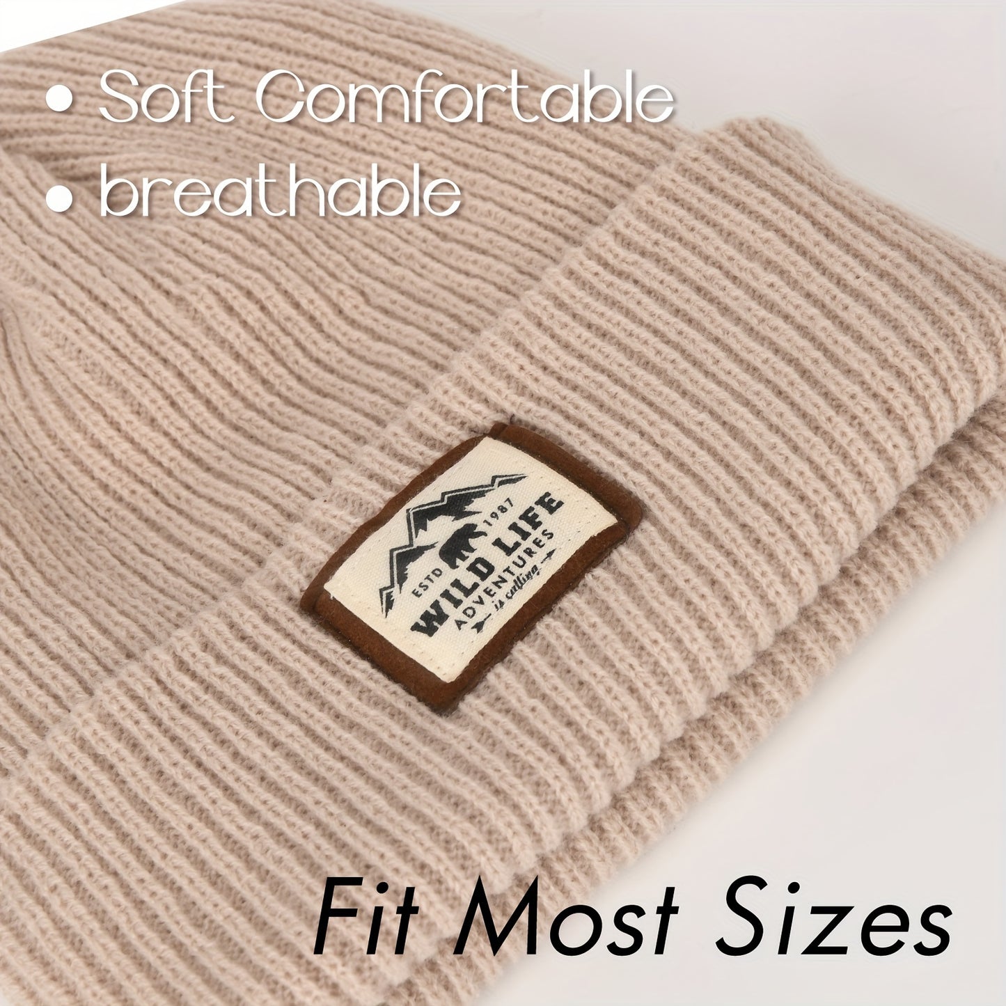 Tactical Outdoor Fleece Sports Hat, Windproof Winter Cap for Men and Women, Warm Hiking Camping Fishing Cycling Beanie