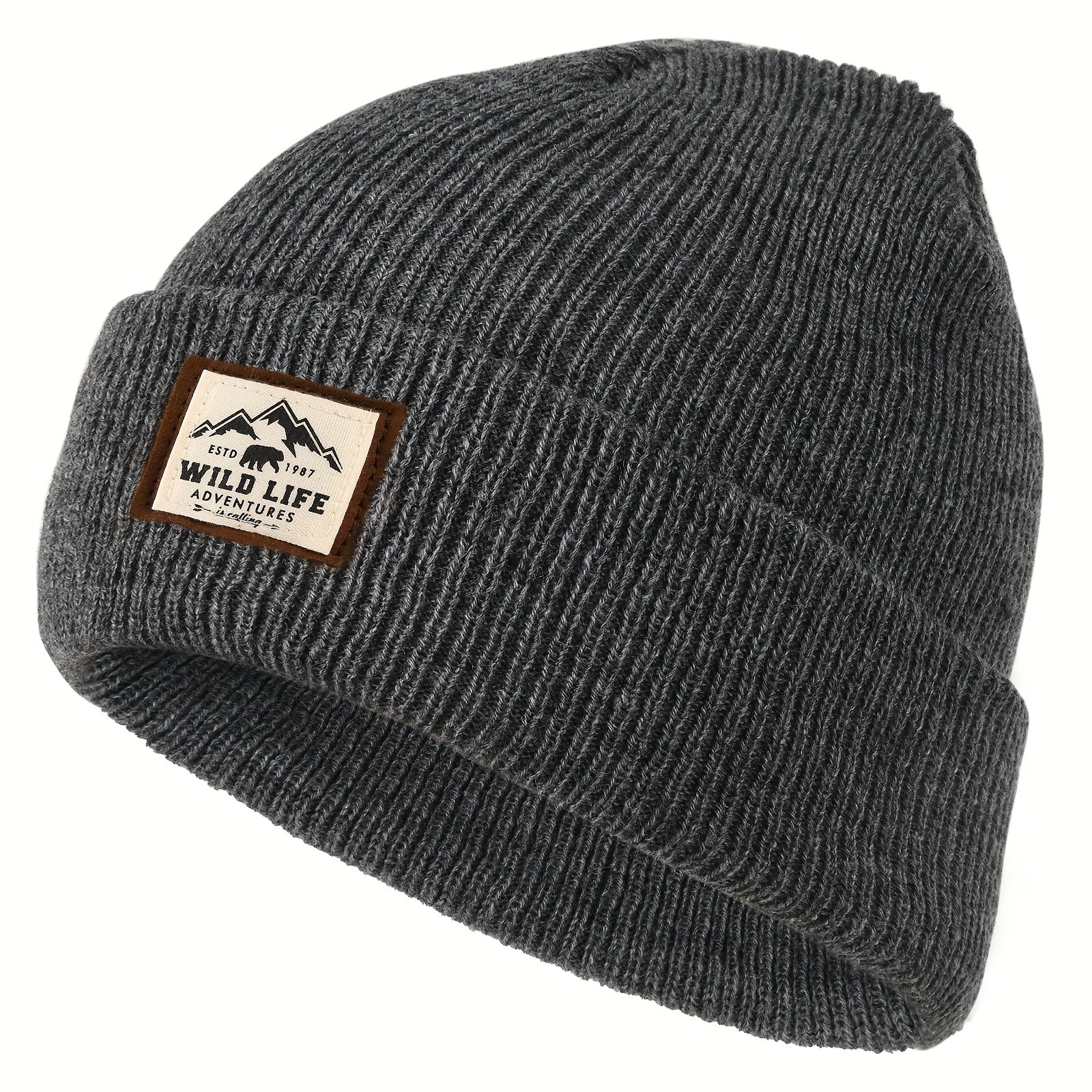 Tactical Outdoor Fleece Sports Hat, Windproof Winter Cap for Men and Women, Warm Hiking Camping Fishing Cycling Beanie