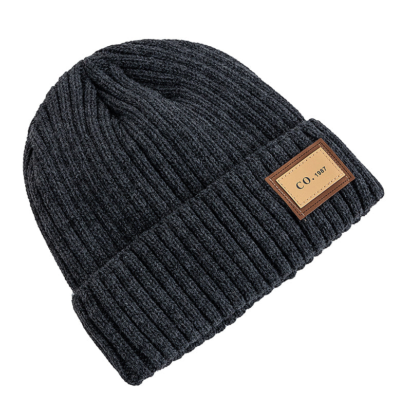 Knitted Winter Beanie Hat, Unisex Warm Cap with Plush Fur Lining, Outdoor Ski Sports Hat for Men Women