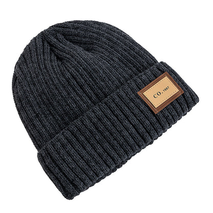 Knitted Winter Beanie Hat, Unisex Warm Cap with Plush Fur Lining, Outdoor Ski Sports Hat for Men Women