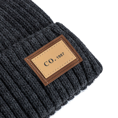 Knitted Winter Beanie Hat, Unisex Warm Cap with Plush Fur Lining, Outdoor Ski Sports Hat for Men Women