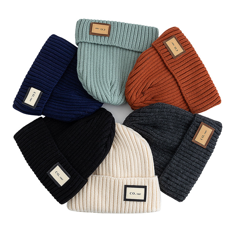 Knitted Winter Beanie Hat, Unisex Warm Cap with Plush Fur Lining, Outdoor Ski Sports Hat for Men Women