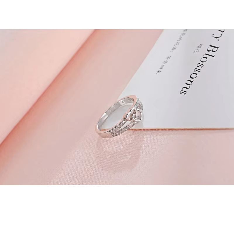 Sweet Cross Love Sterling Silver Ring For Women Romantic Proposal And Engagement Jewelry 2