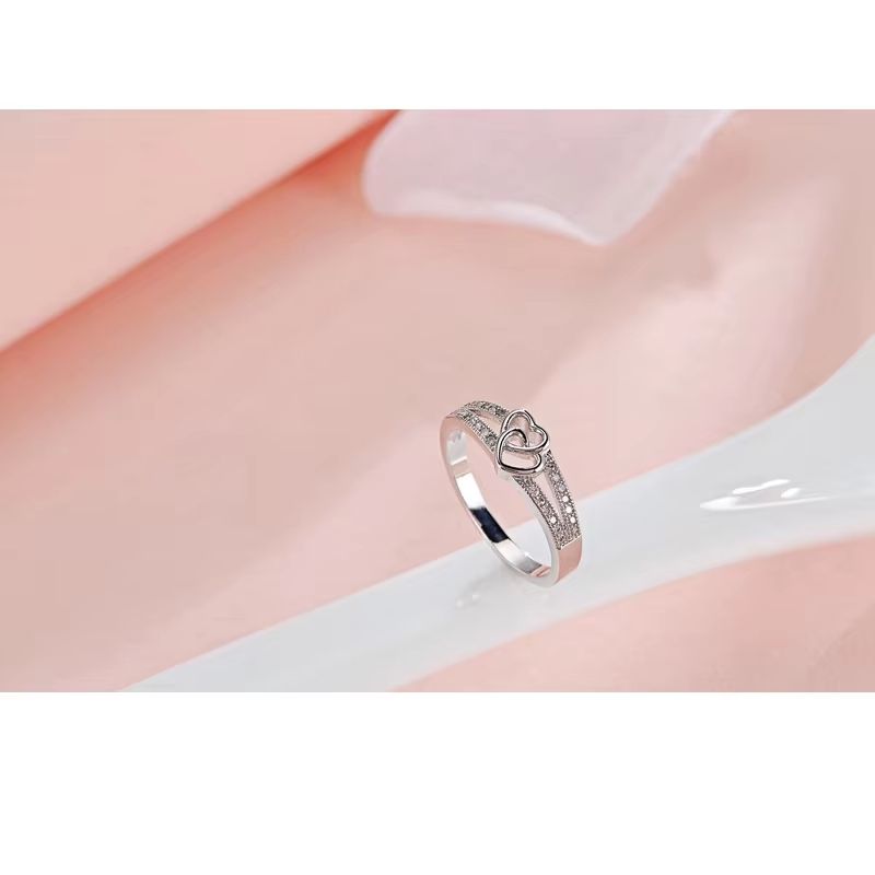 Sweet Cross Love Sterling Silver Ring For Women Romantic Proposal And Engagement Jewelry 3