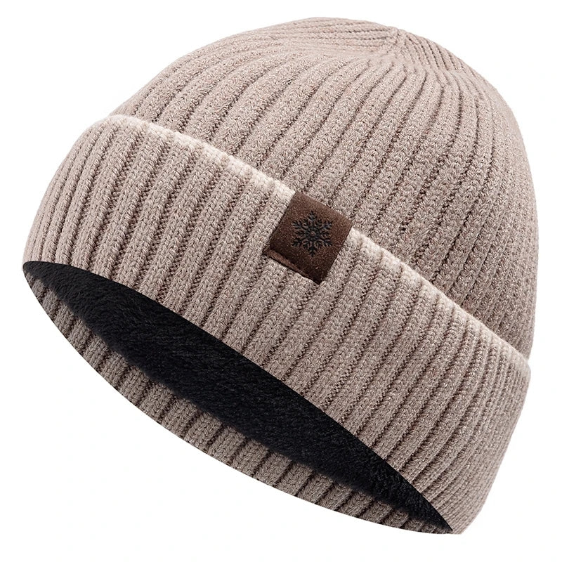 Plush Fleece Warm Cap, New Unisex Winter Hat, Soft Beanie Hat for Men Women, Outdoor Thicken Knitted Snow Ski Hat