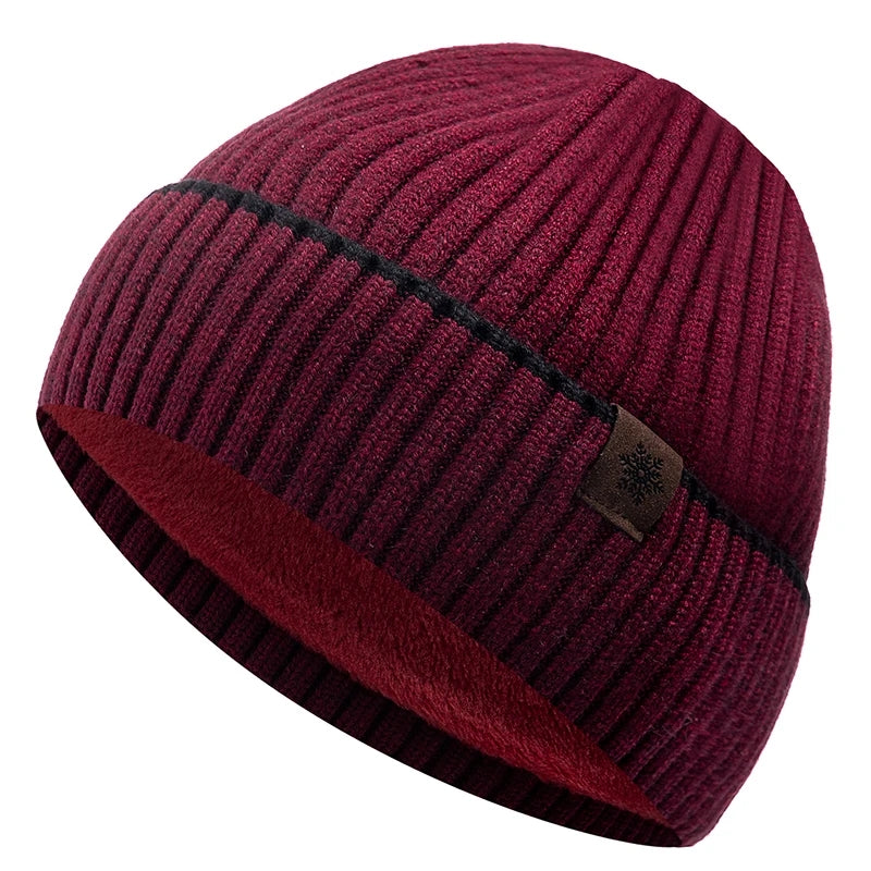 Plush Fleece Warm Cap, New Unisex Winter Hat, Soft Beanie Hat for Men Women, Outdoor Thicken Knitted Snow Ski Hat