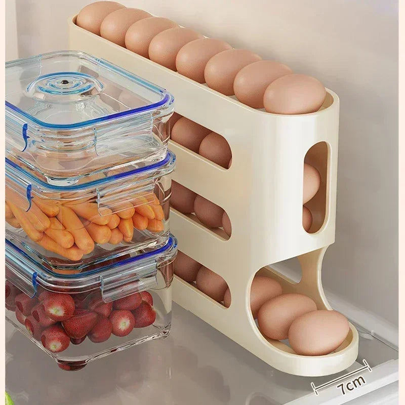 Layer Slide Egg Storage Box Ladder Style Egg Box Organiser Large Capacity Automatic Egg Rolling Mac 1