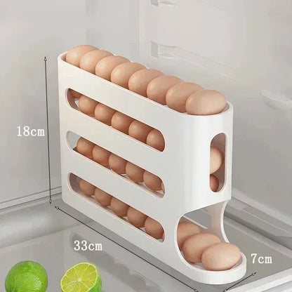 Layer Slide Egg Storage Box Ladder Style Egg Box Organiser Large Capacity Automatic Egg Rolling Mac 6