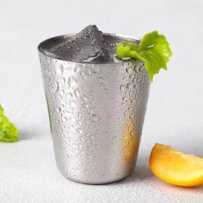 6Pcs Travel Stainless Steel Cups Mini Set Outdoor Portable Drinkware Case Whisky Wine Glasses 3