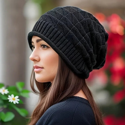 Casual Street Autumn Daily Beanies, Hot Sale Long Size Winter Hat, For Men & Women Solid Bonnet Cap
