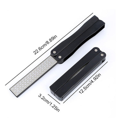 Portable Double Side Grindstone, Professional Diamond Knife Sharpener, Kitchen Folding Pocket Sharpening Stone